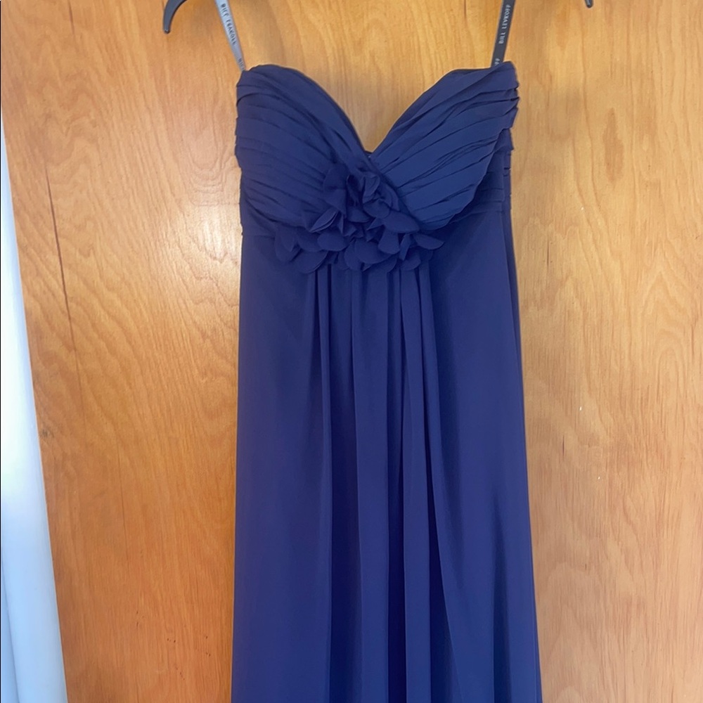 Elegant Blue Evening Special Event Gown Bridesmaid Wedding Prom